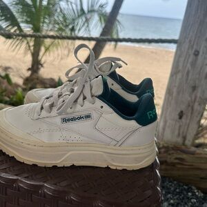 Reebok White and Green Women's Shoes